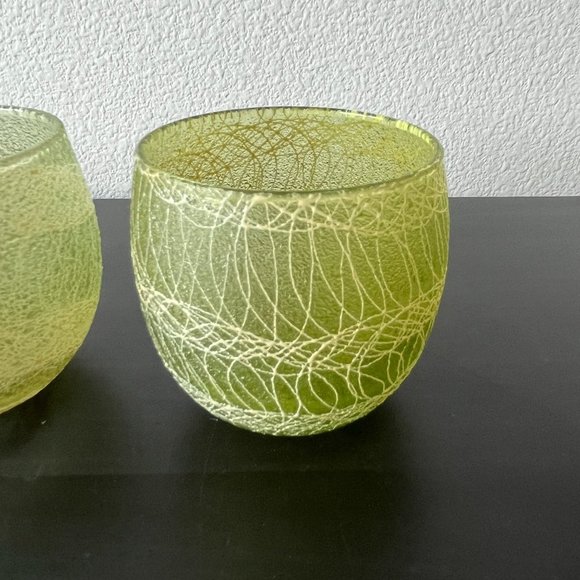 Set of 2 MCM Roly Poly Spaghetti String Drink Glasses // Color Craft Shat-R-Pruf - Picture 3 of 5